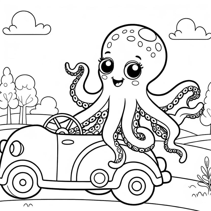AI-generated coloring page